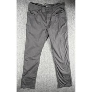 prAna Standard Fit Stretch Nylon Pants Gray 33x32 Outdoor Hiking Travel Durable